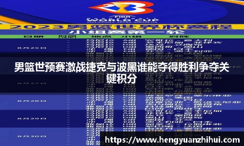 男篮世预赛激战捷克与波黑谁能夺得胜利争夺关键积分